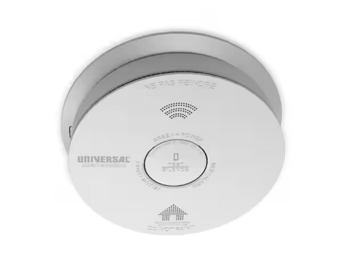 2-Pack 10-Year Battery Combination Smoke and Carbon Monoxide Detector with Voice Alarm and LED Warning Light