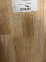 4 ft. L x 25 in. D Unfinished Hevea Solid Wood Butcher Block Countertop With Square Edge