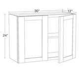 Richmond Verona White Plywood Shaker Ready to Assemble Wall Kitchen Cabinet with Soft Close 30 in.x 24 in. x 12 in.