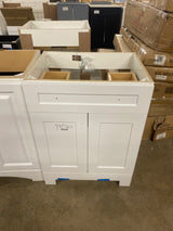 Everdean 25 in. W x 19 in. D x 34 in. H Single Sink Freestanding Bath Vanity in White without Top