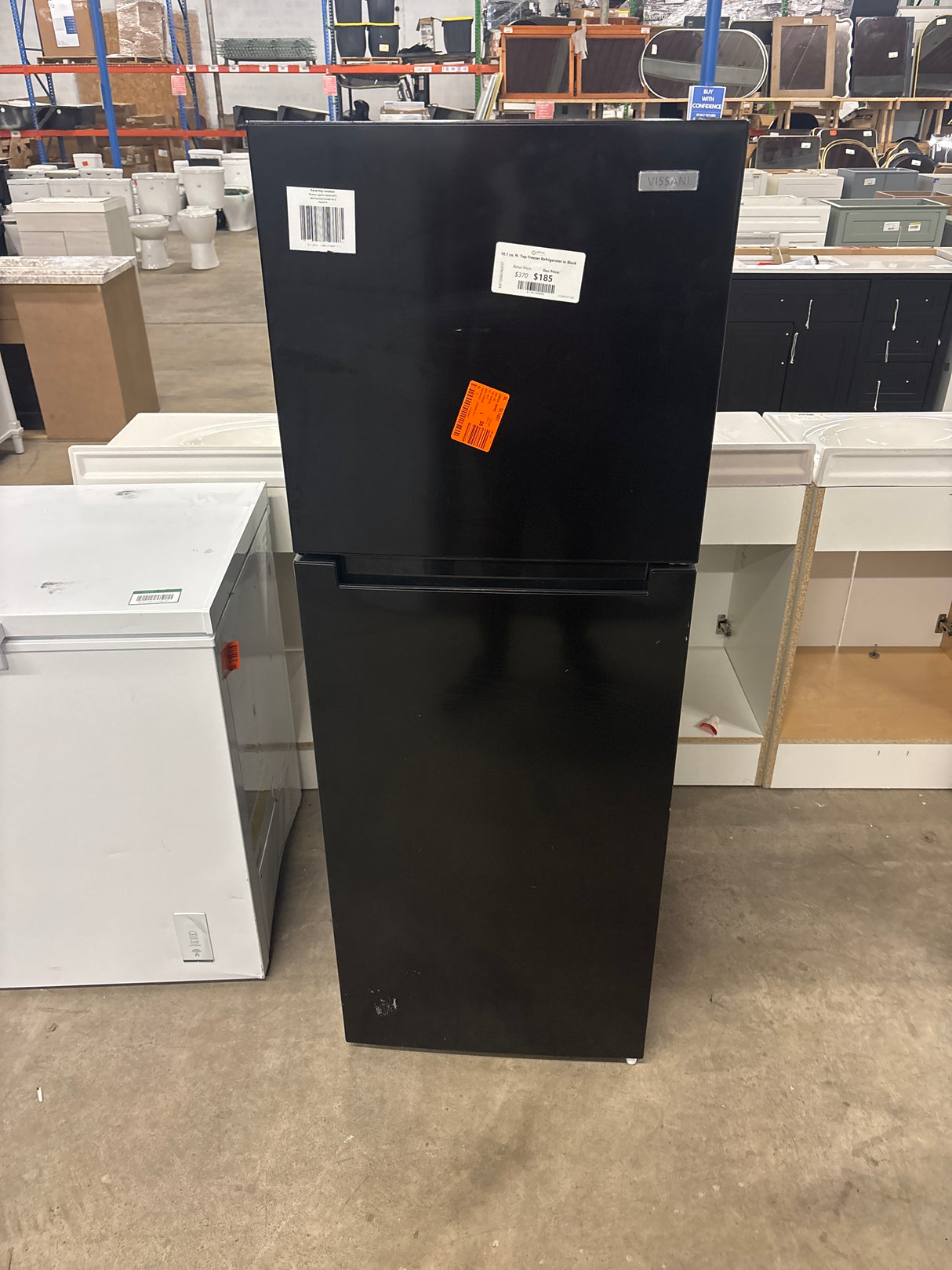 10.1 cu. ft. Top Freezer Refrigerator in Black