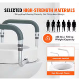 Raised Toilet Seat 10 in. x 24 in. Elevated Toilet Seat in white 300 lbs. Weight Capacity for Standard Round Toilet