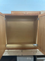 Hampton 36 in. W x 12 in. D x 36 in. H Assembled Wall Cabinet in Medium Oak