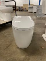 Non-Electric Elongated Bidet Toilet 1.0 GPF in White with ADA Chair Height, Foot Kick to Flush, Map Flush 1000 g