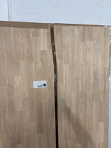 6 ft. L x 39 in. D Unfinished Hevea Butcher Block Island Countertop in With Standard Edge