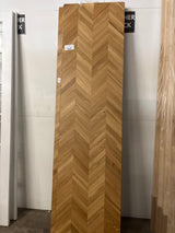 8 ft. L x 25 in. D Engineered Finished Chevron Oak Butcher Block Countertop in Brown with Standard Edge