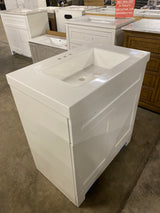 Everdean 31 in. Single Sink White Bath Vanity with White Cultured Marble Top (Assembled)