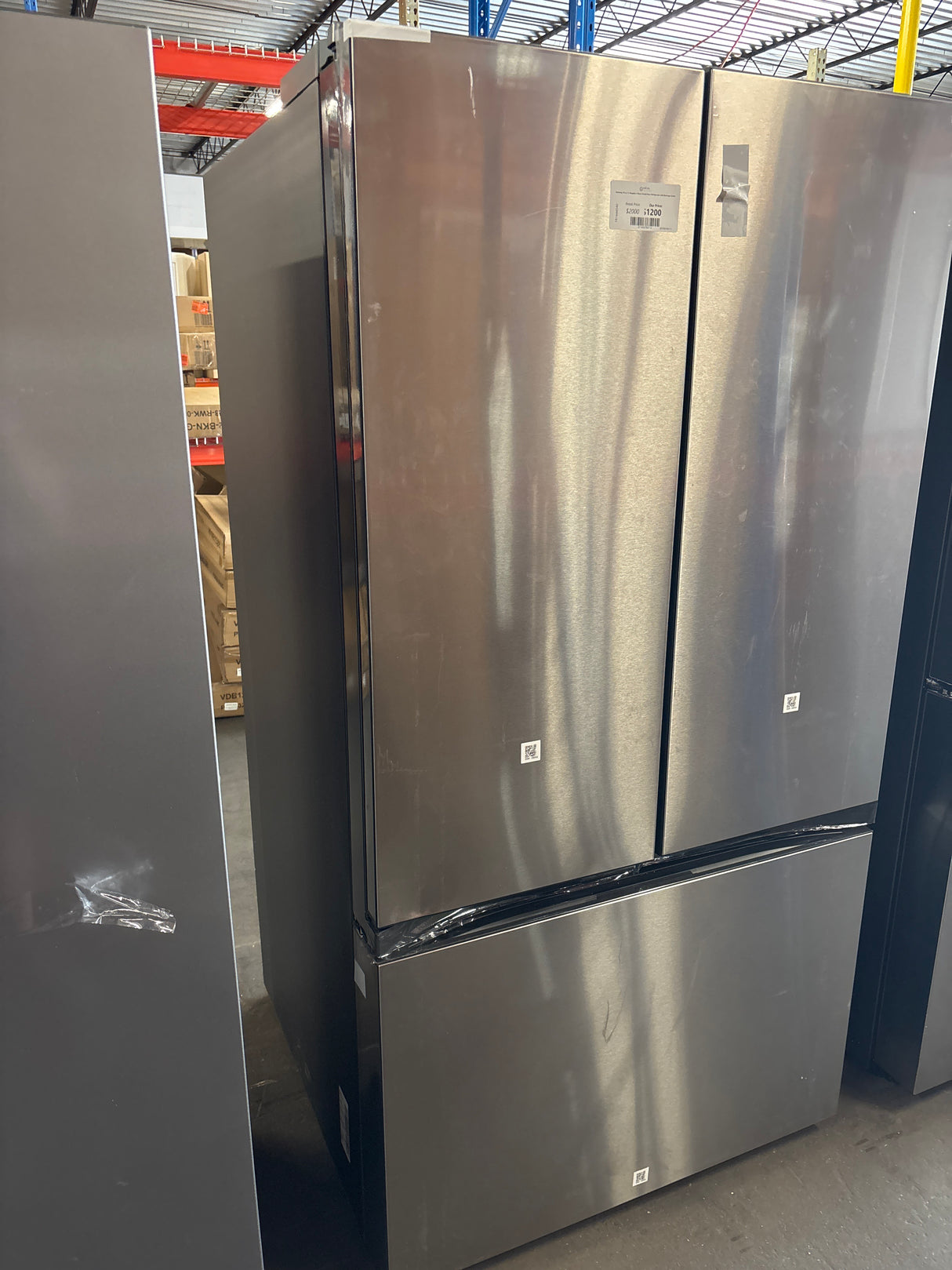 Samsung 30 cu. ft. Bespoke 3-Door French Door Refrigerator with Beverage Center