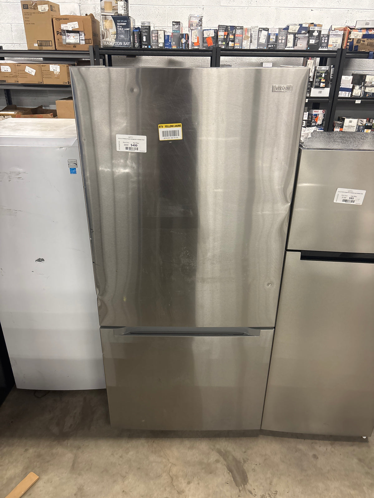 18.7 cu. ft. Bottom Freezer Refrigerator in Stainless Steel