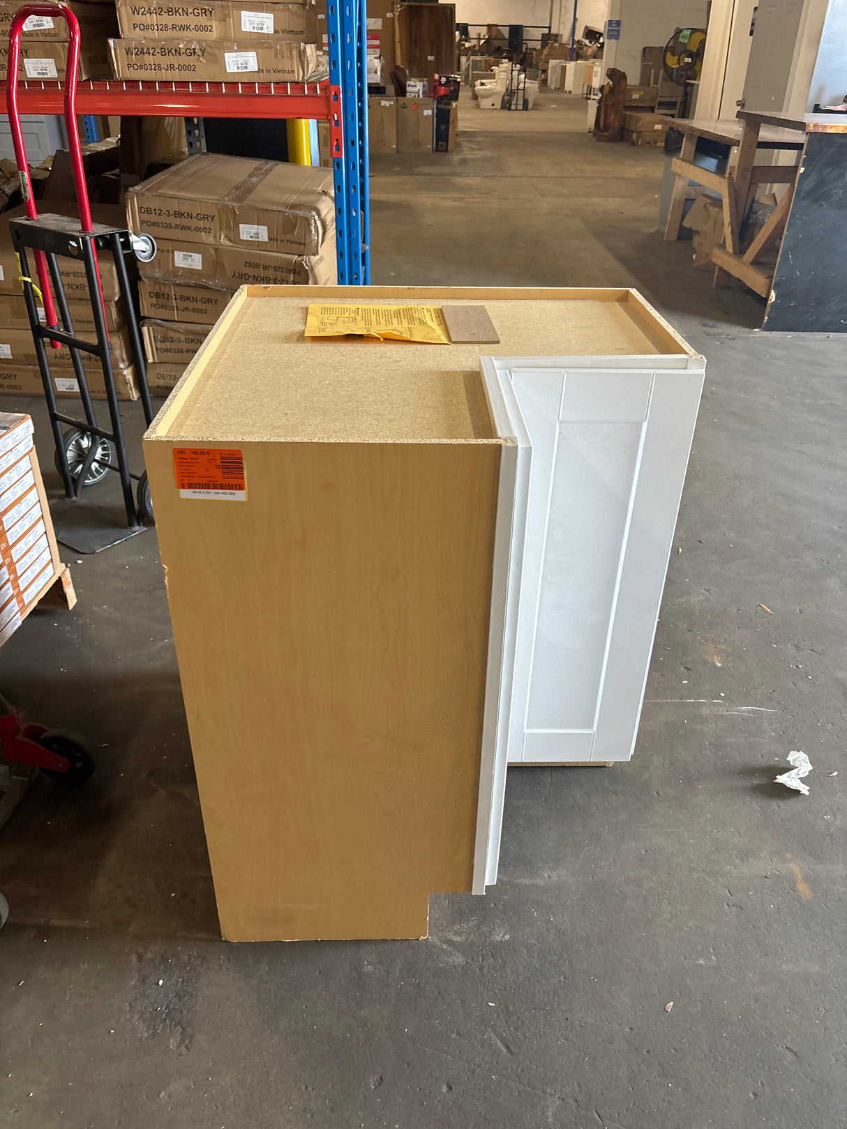 Shaker Satin White Stock Assembled Lazy Susan Corner Base Kitchen Cabinet (28.5 in. x 34.5 in. x16.5 in.)