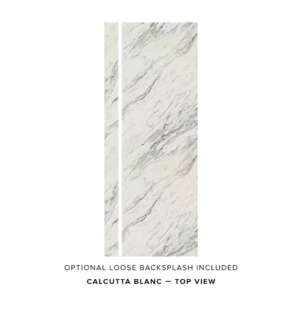 6 ft. L x 25 in. D Engineered Composite Countertop in Calcutta Blanc with Satin Finish