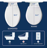 HD-7500 Electric Bidet Seat for Elongated Toilets in White