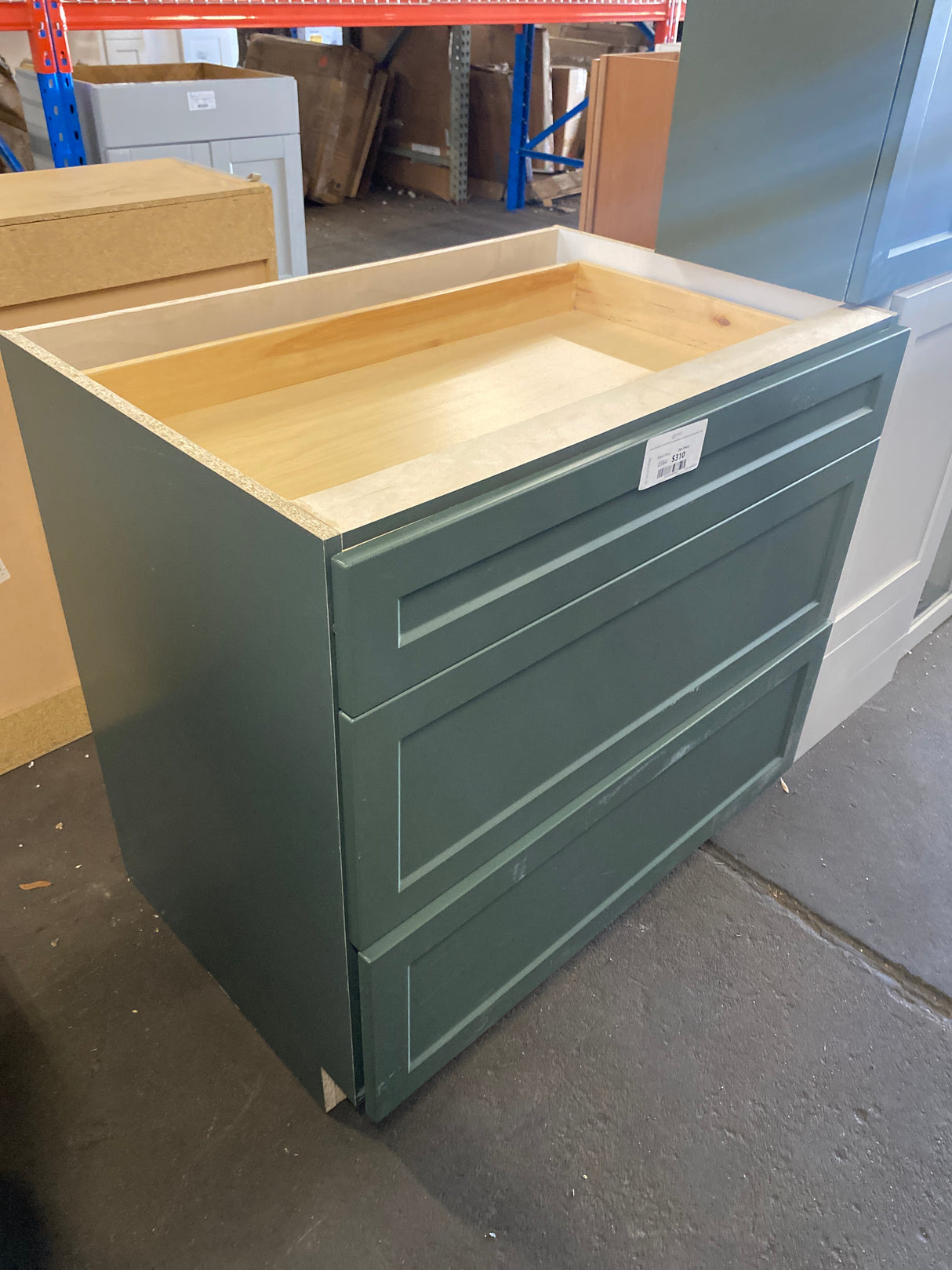 Designer Series Melvern 36 in W 24 in D 34.5 in H Assembled Shaker Pots and Pans Drawer Base Kitchen Cabinet in Forest