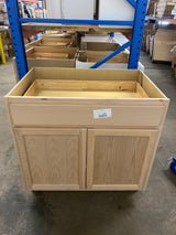 Hampton Unfinished Beech Recessed Panel Stock Assembled Base Kitchen Cabinet (36 in. x 34.5 in. x 24 in.)