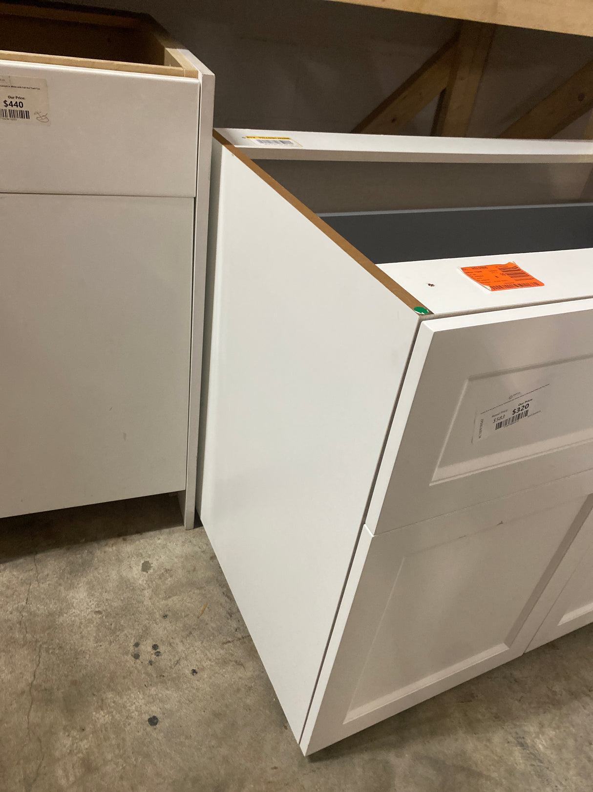 Laramie 36 in. W x 24 in. D x 34.5 in. H Assembled Base Kitchen Cabinet in Painted Bright White with 10 in. Drawer