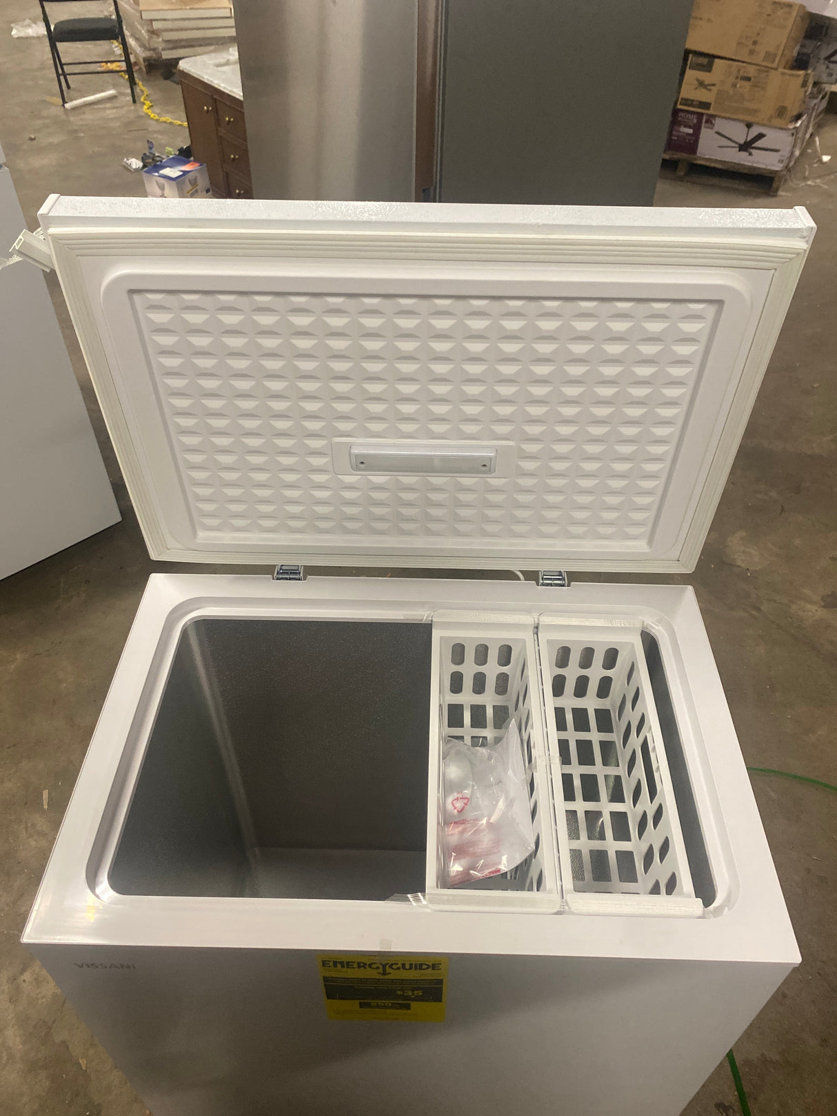 7.0 cu. ft. Manual Defrost Chest Freezer with LED Light in White Garage Ready
