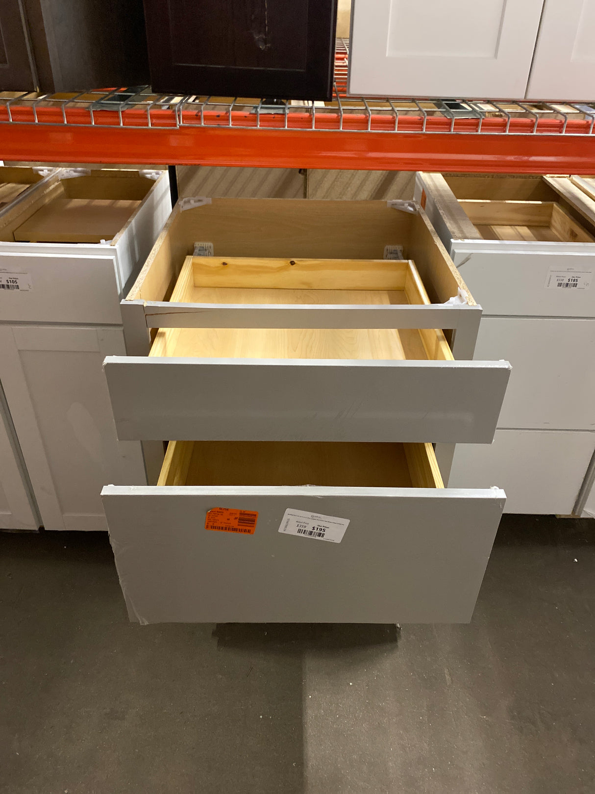 Westfield 24 in. W x 23.75 in. D x 35 in. H Shaker Stock Drawer Base Kitchen Cabinet in Dusk Gray