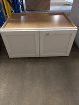Courtland 36 in. W x 24 in. D x 18 in. H Assembled Shaker Wall Bridge Kitchen Cabinet in Polar White