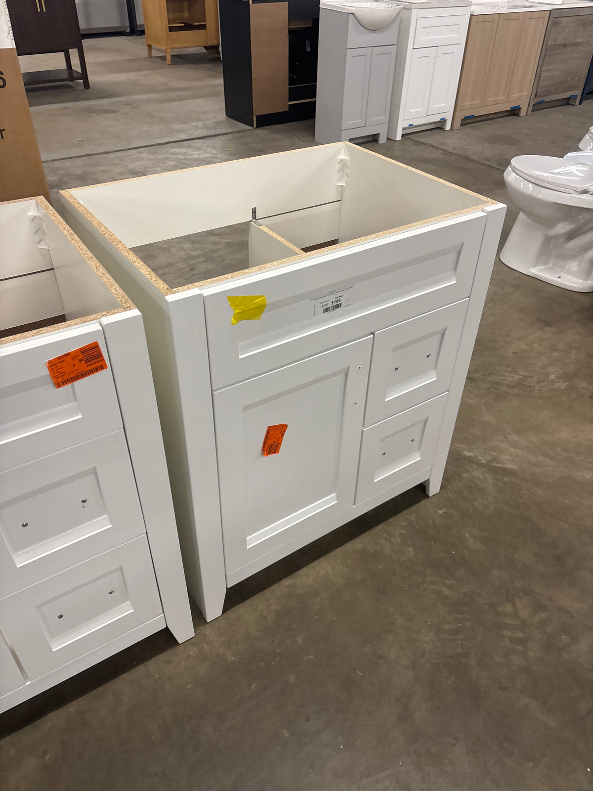 Ridge 30 in. W x 22 in. D x 34 in. H Bath Vanity Cabinet without Top in White