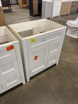Ridge 30 in. W x 22 in. D x 34 in. H Bath Vanity Cabinet without Top in White