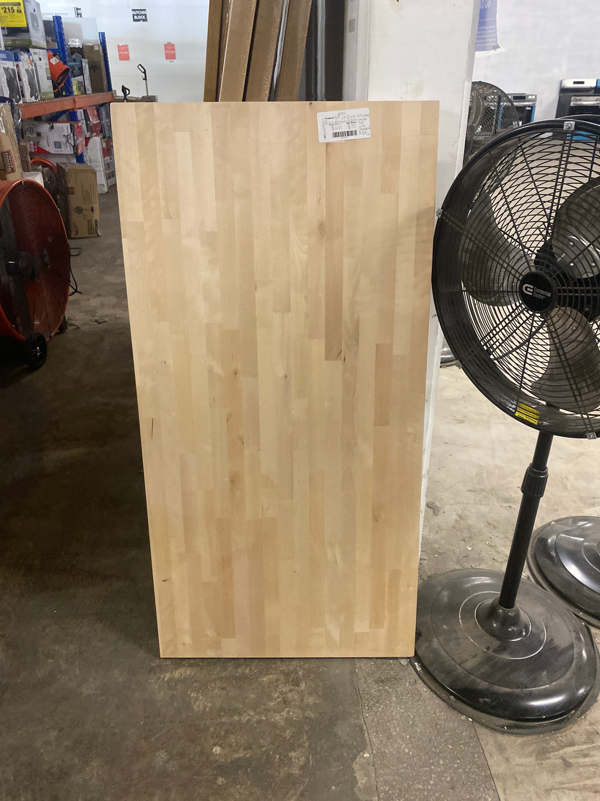 4 ft. L x 25 in. D Unfinished Birch Butcher Block Countertop in With Standard Edge