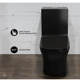 Concorde 1-Piece Square Toilet Dual Flush in Glossy Black 1.1/1.6 gpf