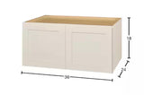 Avondale 36 in. W x 24 in. D x 18 in. H Ready to Assemble Plywood Shaker Wall Bridge Kitchen Cabinet in Antique White