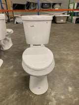 2-piece 1.1 GPF/1.6 GPF High Efficiency Dual Flush Complete Elongated Toilet in White, Seat Included