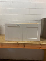 Arlington Vesper White Plywood Shaker Stock Assembled Wall Bridge Kitchen Cabinet Soft Close 36 in.W x12 in. D x18 in. H