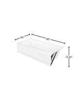 BootzCast 60 in. x 30 in. Soaking Alcove Bathtub with Right Drain in White