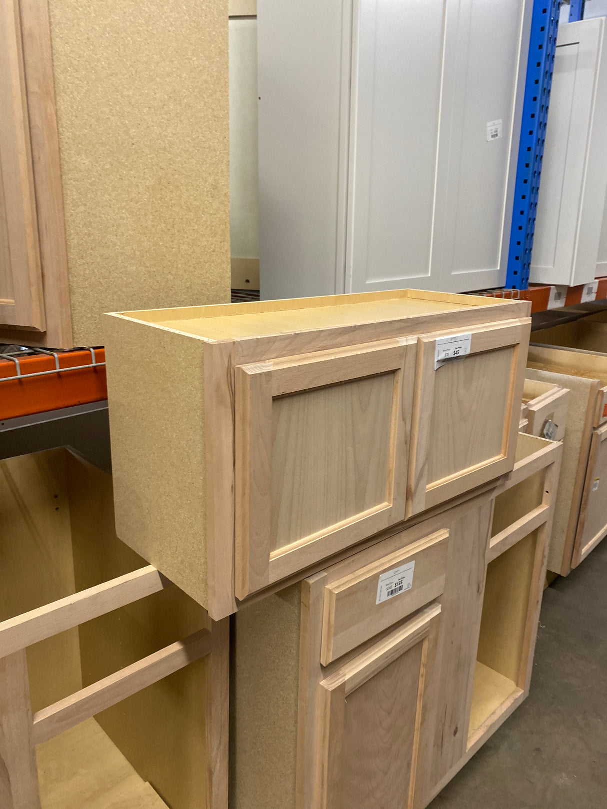 30 in. W x 12 in. D x 15 in. H Assembled Wall Bridge Kitchen Cabinet in Unfinished with Recessed Panel