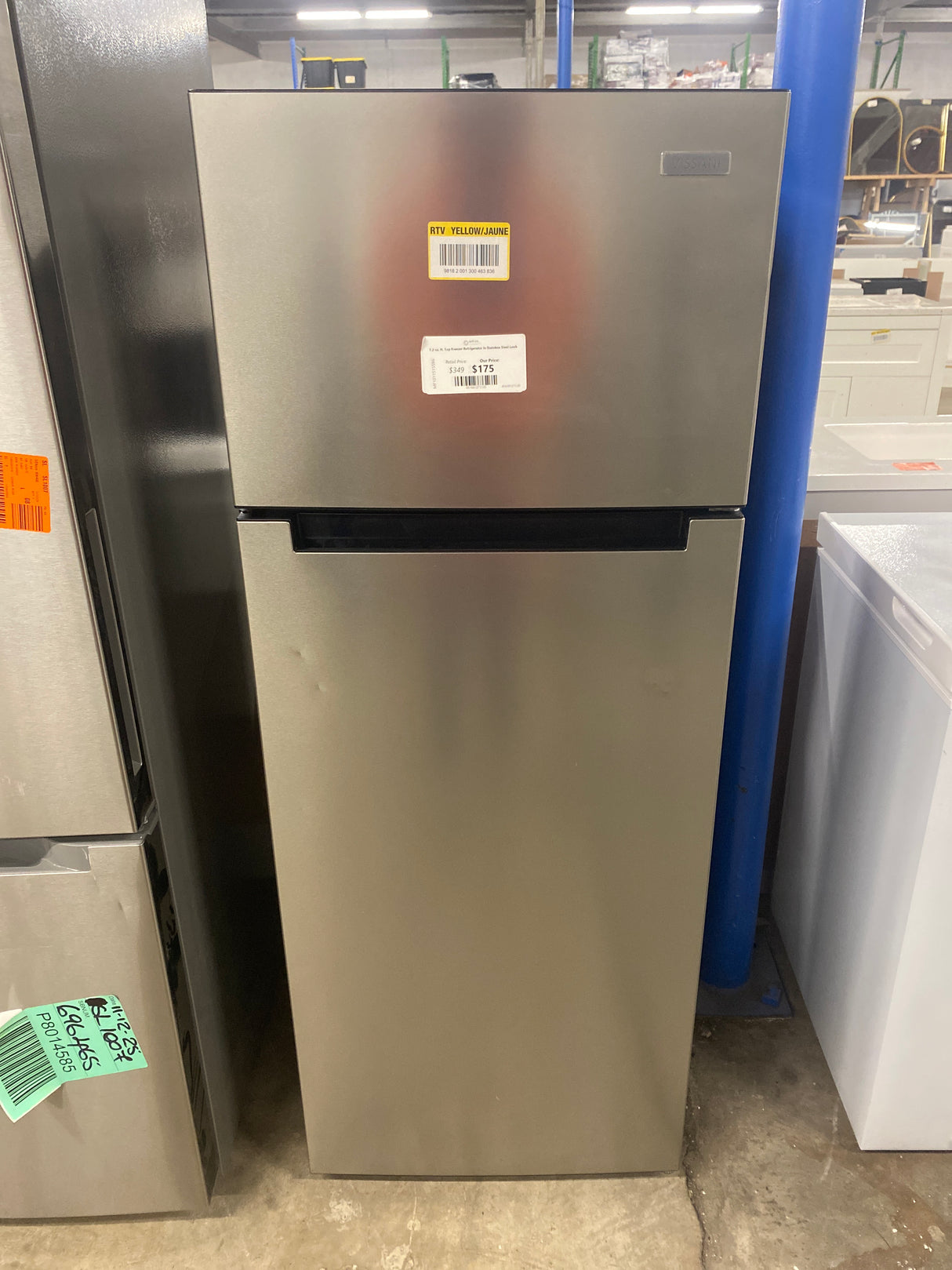 7.2 cu. ft. Top Freezer Refrigerator in Stainless Steel Look