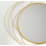25.6 in. W x 25.6 in. H Round Metal Gold Mirror