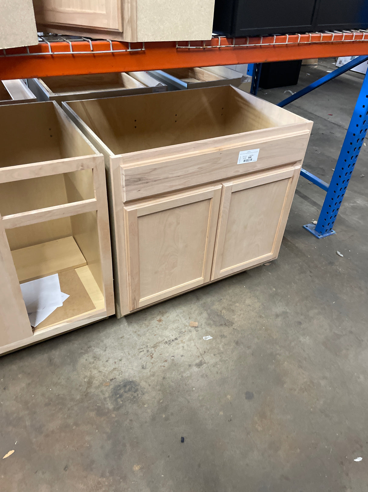 36 in. W x 24 in. D x 34.5 in. H Assembled Sink Base Kitchen Cabinet in Unfinished with Recessed Panel