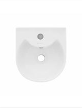 Sublime Rounded Basin Pedestal Sink in Glossy White