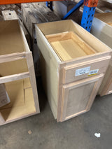 Hampton 15 in. W x 24 in. D x 34.5 in. H Assembled Base Kitchen Cabinet in Unfinished