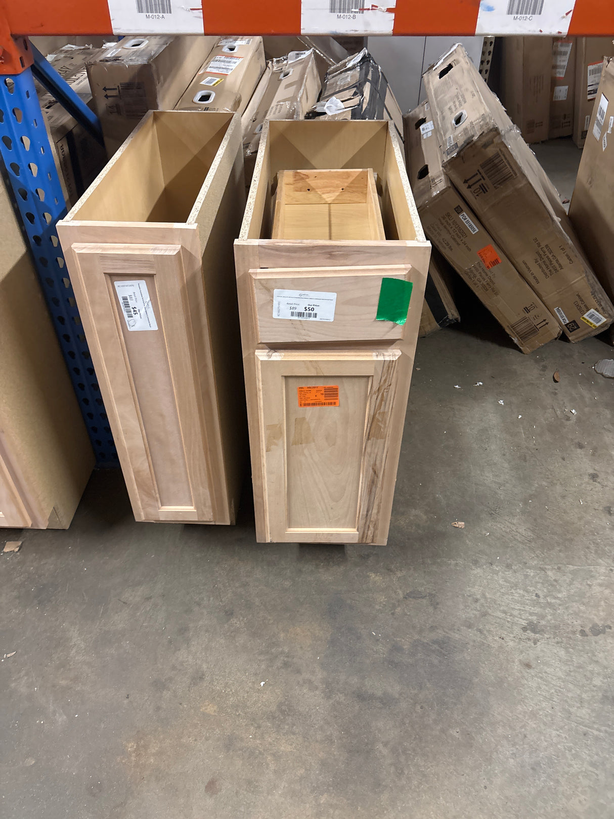 12 in. W x 24 in. D x 34.5 in. H Assembled Base Kitchen Cabinet in Unfinished with Recessed Panel