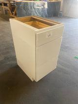 Westfield 18 in. W x 23.75 in. D x 35 in. H Shaker Stock Drawer Base Kitchen Cabinet in Feather White