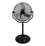 30 in. 3-Speeds High Velocity Tilting Pedestal Fan with Adjustable Height in Black