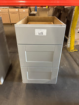 Shaker Dove Gray Stock Assembled Drawer Base Kitchen Cabinet with Drawer Glides (18 in. x 34.5 in. x 24 in.)