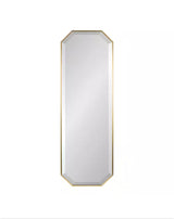 Rhodes 48 in. x 16 in. Classic Octagon Framed Gold Wall Accent Mirror