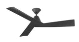 Easton 52 in. Indoor/Outdoor Matte Black with Matte Black Blades Ceiling Fan with Remote Included