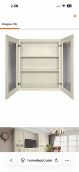 Newport Shaker Antique White Ready to Assemble Wall Cabinet with 2-Doors 3-Shelves (30 in. W x 36 in. H x 12 in. D)