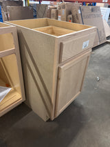 21 in. W x 24 in. D x 34.5 in. H Assembled Base Kitchen Cabinet in Unfinished with Recessed Panel