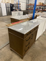 Sonoma 36 in. Single Sink Almond Latte Bath Vanity with Carrara Marble Top (Assembled)