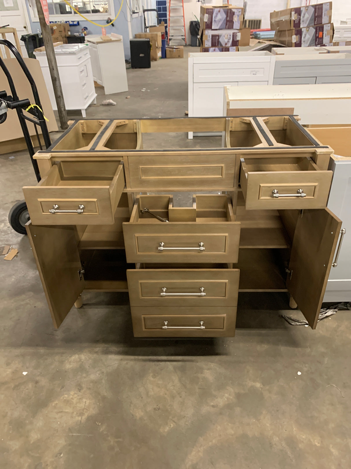 48” Antique Oak Vanity (Base Only )
