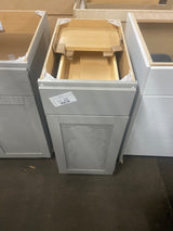 Westfield Dusk Gray Shaker Stock Assembled Base Kitchen Cabinet (15 in. W x 23.75 in. D x 35 in. H)
