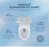 KS5 Washlet Electric Bidet Seat for Elongated Toilets with Warm Water Wash and Remote Control in Cotton White