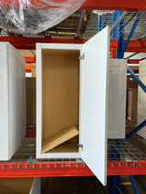 Satin White Shaker Stock Assembled Wall Kitchen Cabinet (15 in. x 36 in. x 12 in.)