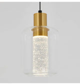 Essence Globe 6.5-Watt 1 Light Black and Gold Modern Integrated Mini Pendant Light Fixture for Kitchen Island